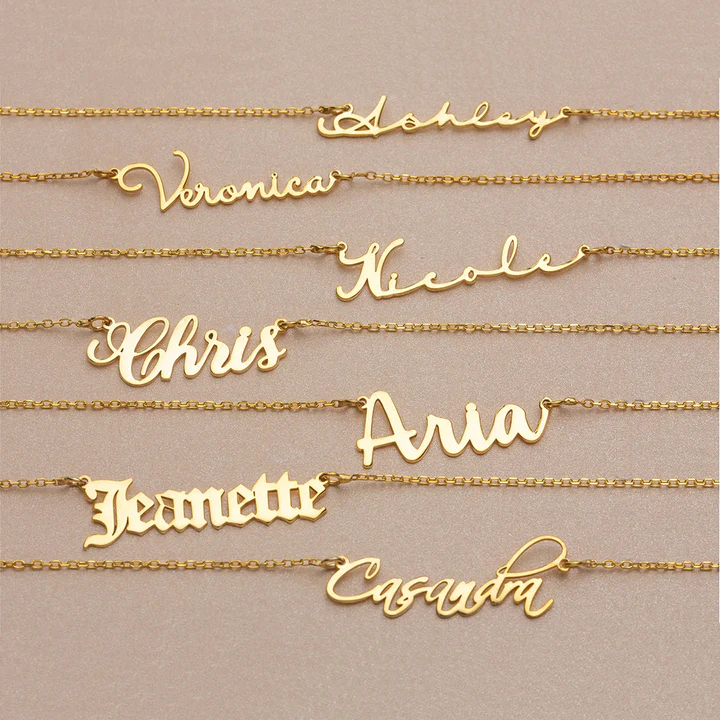 CUSTOM DEUX NAME NECKLACE - SOLID 14K | 18K GOLD